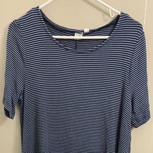 Gap Blue Striped Shirt Dress L